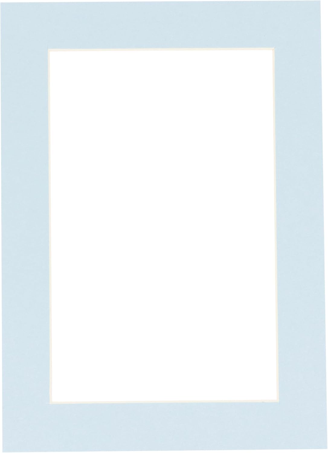 5.5x8.5 Mat for 8.5x11 Frame - Precut Mat Board Acid-Free Baby Blue 5.5x8.5 Photo Matte For a 8.5x11 Picture Frame, Premium Matboard for Family Photos, Show Kits, Art, Picture Framing, Pack of 1 Mat