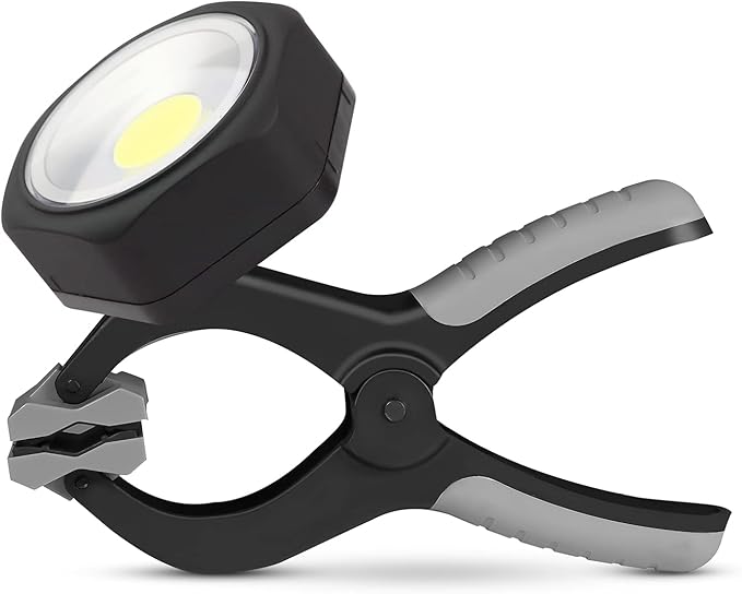 250 Lumens COB LED Clamp Light, Magnetic, Rotatable Grill Light, Black