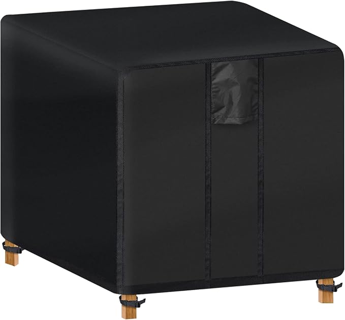 Fire Pit Cover Square- Waterproof Firepit Covers Square (36L x 36W x 24H inches, Black) Outdoor Fireplace Cover Weatherproof and Non Fading