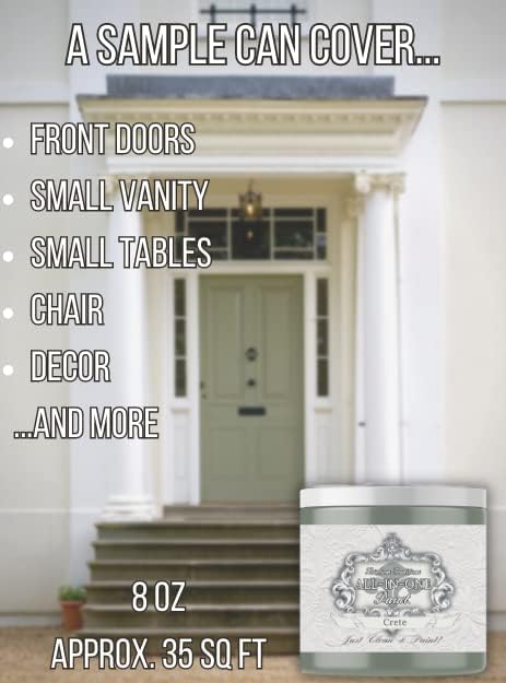 ALL-IN-ONE Paint, Durable cabinet and furniture paint. Built in primer and top coat, no sanding needed. Includes our 30 featured color card - Cashmere (true white), 8oz Sample