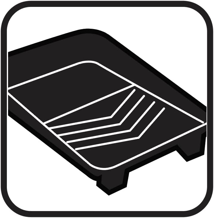 Black+Decker 3-Inch Trim Roller Set with Paint Tray, Roller Frame and 2 Roller Covers, Precision Painting for Professional Results