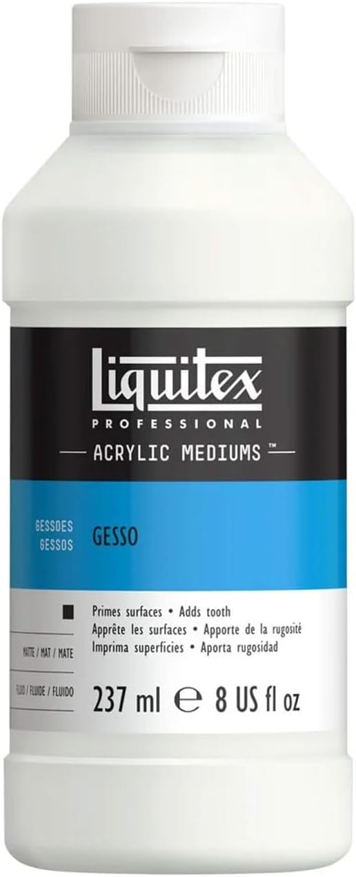 Liquitex Professional Gesso Surface Prep Medium, 237ml (8-oz), White