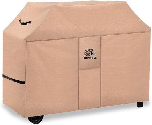 Oneness Grill Cover，54 inch Waterproof Weather Resistant BBQ Gas Grill Cover for Weber Spirit Char-Broil Performance,No Fading Within 2 Years