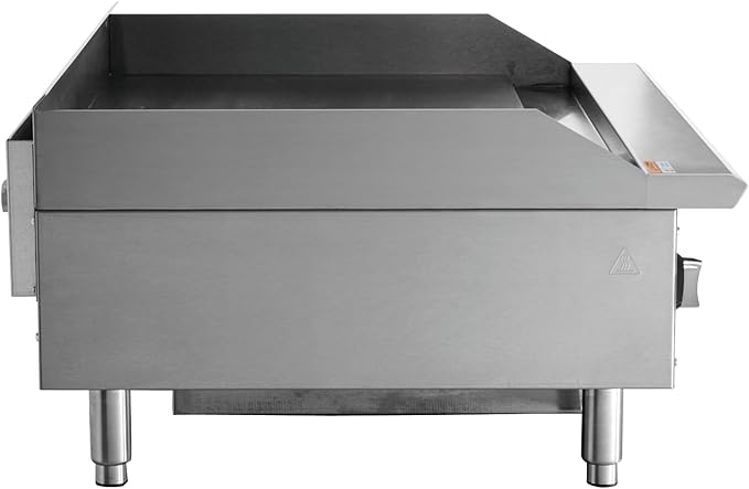 Kratos 36" Wide Commercial Countertop Griddle, Gas Hot Plate for Restaurants, Manual Controls, 3 Independent Burners, Powerful 90,000 BTU Output (29Y-005)