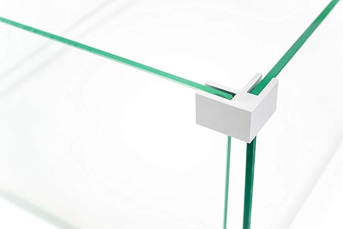 AMS Fireplace | Fire Pit Table Square/Rectangular Tempered Glass Wind Guard-Fire Flame Guard 1/4" Thick Wind Guard - Flame Guard (32" Long x 14" Wide x 8" High)