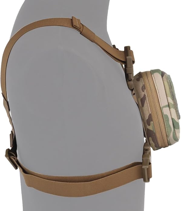 FoldPanel Tactical Chest Vest Pouch Set, Chest Rig Phone Mount as 4.7-6.7" Phone Plate Carrier Accessory with Pouch Cover