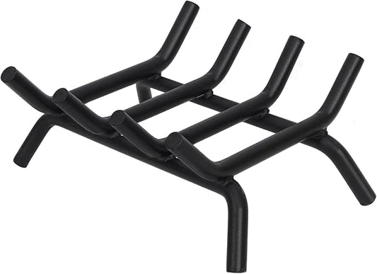 STBoo Fireplace Grate 14inch Heavy Duty - Fireplace Log Holder | Fire Place Grate Cast Iron | Wood Stove Wrought Rack | Firewood Log Fire Pit Tray for Indoor & Outdoor Kindling Tool Camping