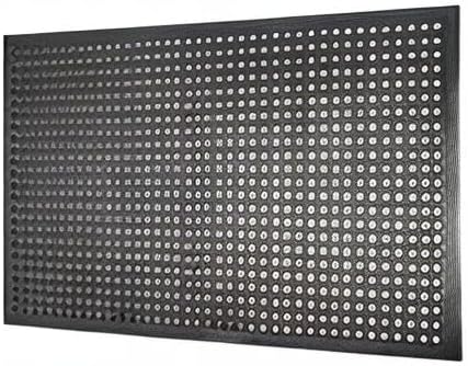 New Star Foodservice 533517 Commercial Grade Grease Resistant Anti-Fatigue Rubber Floor Mat, 36" x 60", Black