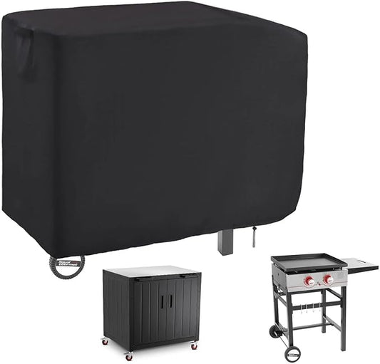 Flat Top Grill Cover for Royal Gourmet 2 Burner Griddle, 38 Inches Waterproof Propane Griddle Cover for Outdoor Grill Cart Table-38 x 24 x 33.8 Inch