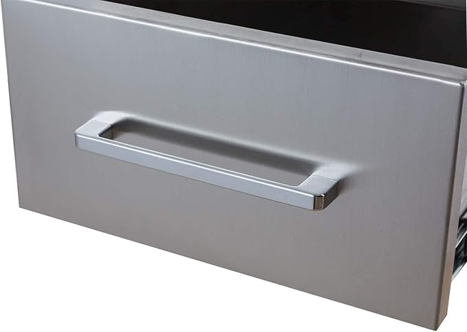 yuxiangBBQ Outdoor Kitchen Drawers Stainless Steel 3-Drawer BBQ Drawer 18" W x 23" H x 23" D Enclosed Built-in Drawer Flush Mount for Outdoor Kitchens & BBQ Islands