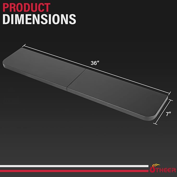 Utheer Upgraded Folding Front Shelf for Blackstone 36 Inch Griddle 2149 1984 1554 1825, Heavy-Duty 36" × 7" Steel Prep Table, 60 lb Load, Space-Saving Fold-Flat Work Surface