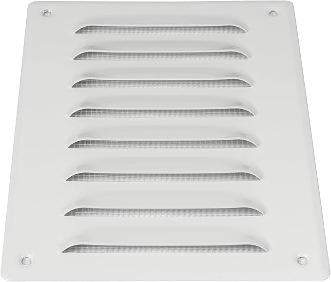 Repa Market 5.5" x 7.5" Inch White Steel Air Vent Cover with Screen Mesh – Scratch-Resistant Powder-Coated Grille – for Ceiling or Wall – HVAC Return or Supply Vent – Indoor Outdoor Use