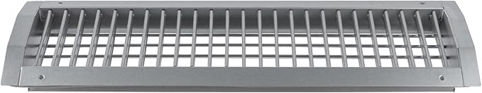 Repa Market 21" x 5" Inch Air Grille for Round Spiral Ducts - Adjustable Double Louvre Blade - Galvanized Ventilation Cover - Side Fit Round Surface Canal Ducting from 9.84" to 35.43" Inches