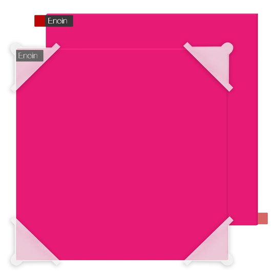 Enoin 2 Pack 12x12 Inches Pink Non Transparent Acrylic/Plexiglass Sheet 0.118'' 1/8 Thick, Plastic Sheet Colored Board Panel for Glass, DIY, Painting, Art Craft