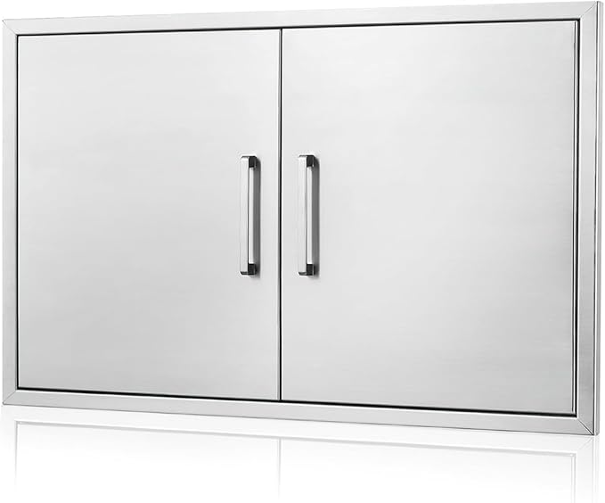 Outdoor Kitchen Door, 36" W23 H Outdoor Kitchen Access Door, Stainless Steel BBQ Double Door, Available for Outdoor Kitchen Island or Outdoor Kitchen.