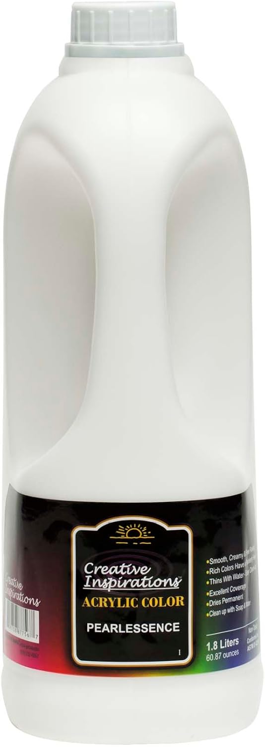 Creative Inspirations Acrylic Paint - Pearlessence - 1.8 Liter - Smooth & Creamy Consistency, Vibrant Pigmentation, Great Coverage for Artists - Clean Up with Soap & Water
