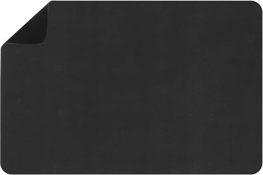 uxcell Silicone Mats for Kitchen Counter, 23.6" x 15.7" Non-Slip Countertop Protector Mat Heat Resistant Coffee Mat Waterproof Table Placemat, Black