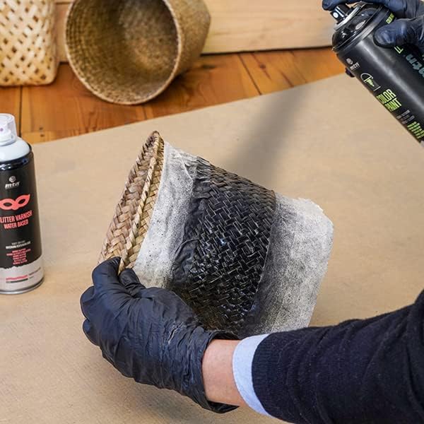 Montana Colors MTN Pro Glitter Varnish Spray Paint - Water-Based Acrylic with Iridescent Sparkle for Crafts, Arts & Decorating on Multitude Surfaces - Ideal for Indoor/Outdoor Use - 400ml, Gold