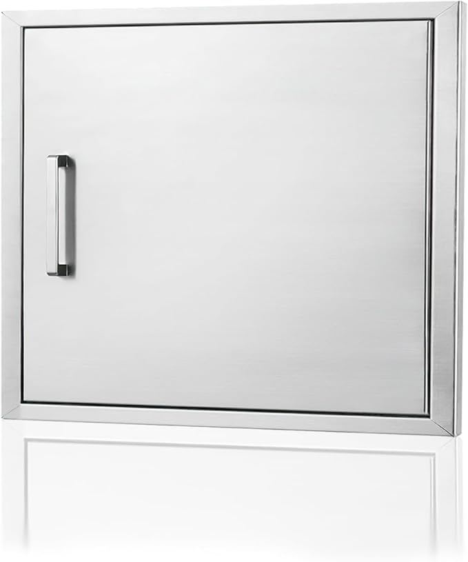 Outdoor Kitchen Door, 23 "W17 H Outdoor Kitchen Access Door, Stainless Steel Barbecue Single Door, Can Be Used for Outdoor Kitchen Island Or Outdoor Kitchen