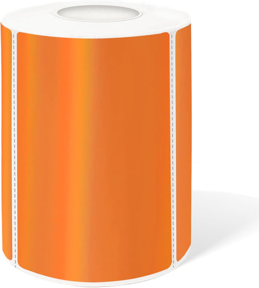 2" x 3" Holographic Thermal Label Stickers Orange,Printable Rainbow Glitter Thermal Printer Sticker Labels for Gift Wrapping, Self-Adhesive Name Price Tag DIY Custom Logo Design (280 pcs)