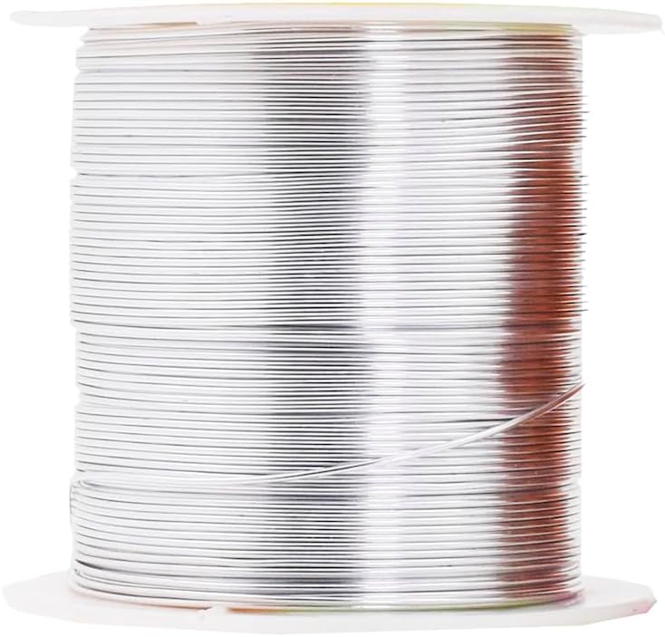 Mandala Crafts 22 Gauge Anodized Aluminum Craft Wire for Jewelry Making - 400 FT Colored Flexible Neutral Wire - Bendable for Bonsai Armature Crafting Sculpting