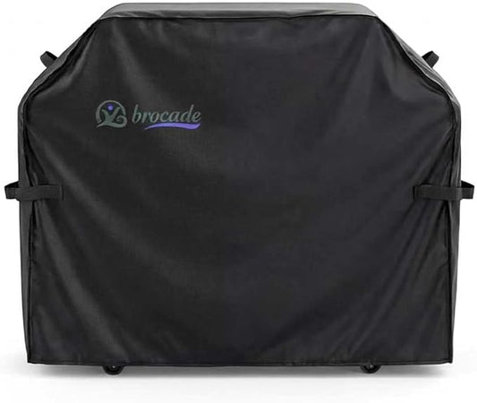 Grill Cover, Heavy Duty BBQ Grill Cover for Outdoor Grill, Waterproof, Anti-UV, Rip-Proof, Barbecue Cover with Adjustable Straps, Compatible for Weber, Charbroil, etc. Black (60'' x 28'' x 44'')