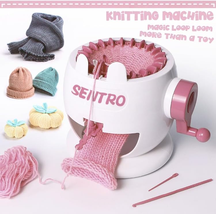 Umootek Sentro Knitting Machine, Knitting Board Rotating Double Loom,Smart Weaving Loom Round Knitting Machines, 22 Needles Knitting Machines Weaving Loom Kit for Adults and Kids
