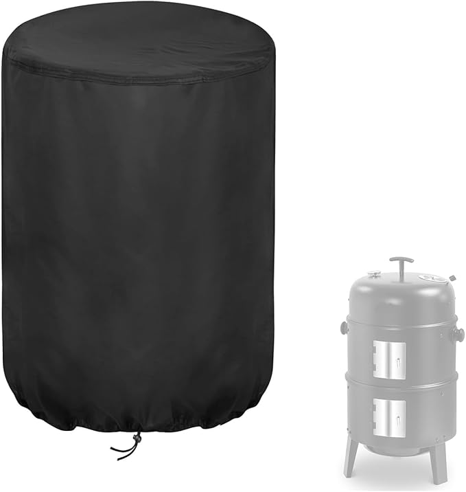 Smoker Cover for Master Cook 16 inch Charcoal Smoker, Waterproof Outdoor Smoker BBQ Cover Vertical Smoker Cover - 16" D x 32" H