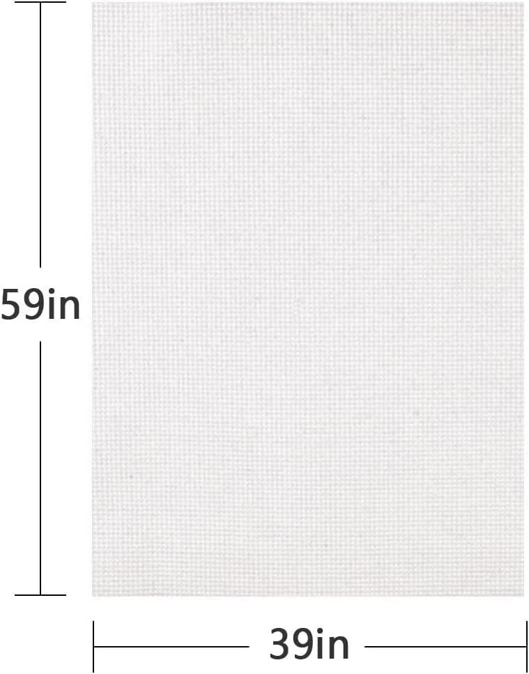 Cross Stitch Aida Fabric 18 Count, 59 by 39 Inch Large Size, Classic Reserve Cross Stitch Aida Cloth for Home DIY Embroidery Decoration