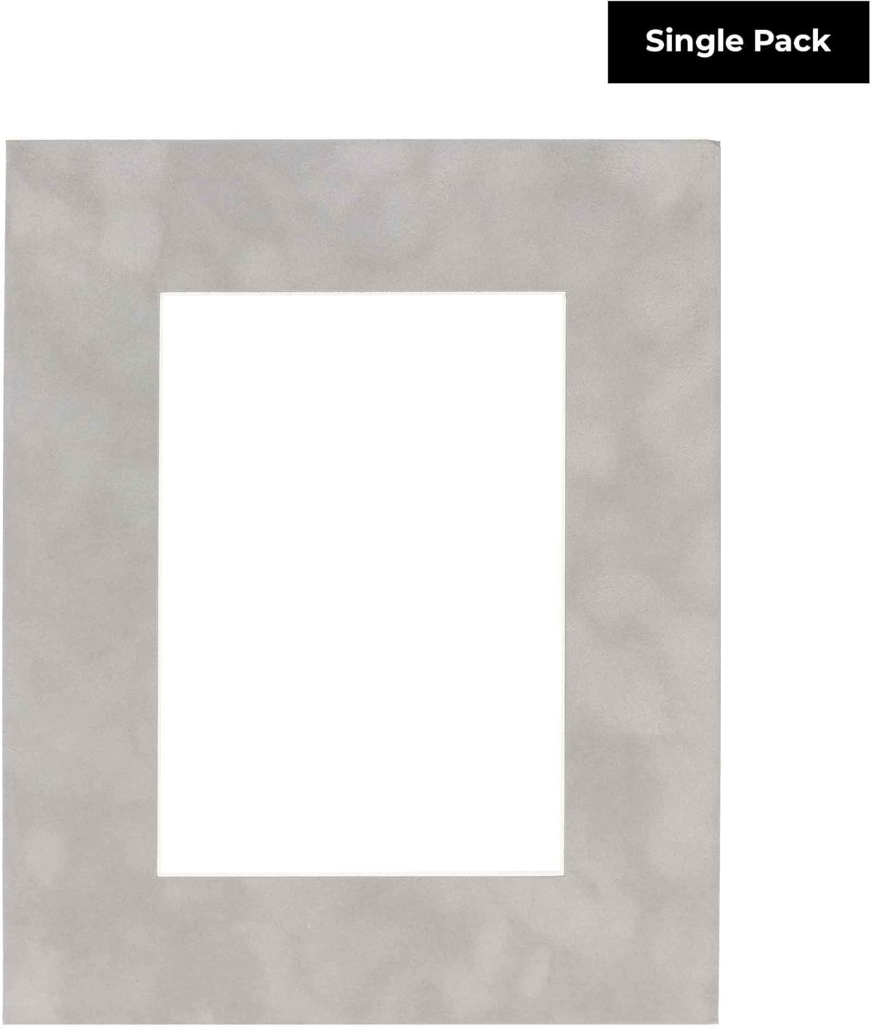 11x14 Grey Suede Matboard Bevel Cut for 8.5x11 Photos - Acid Free Light - For Pictures, Photos, Framing - 4-ply Thickness