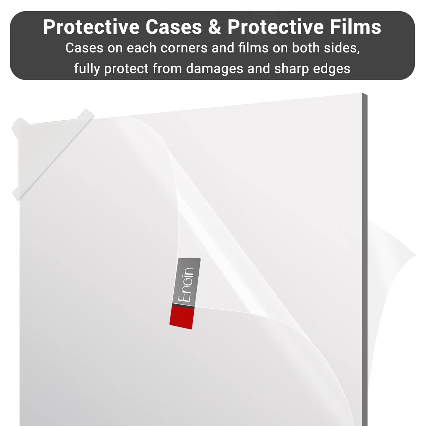 Enoin 1Pack 12 x 12 Inch Silver Mirror Acrylic/Plexiglass Sheet 0.118'' 1/8'' Thick, Non Glass Safety Reflective Mirror Sheet Laser Board Panel for Home and Commercial Use, DIY Craft, Wall Decor