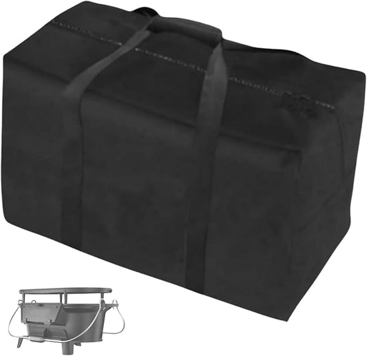 Portable Grill Bag for VIVOHOME Oval Cast Iron Grill Outdoor Portable Gas Charcoal Grill Tabletop Skillet Heavy Duty Bag Waterproof - 18" L×9" W×9" H