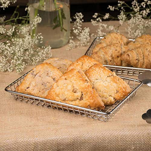 G.E.T. 4-835809 Metal Rectangular Wire Serving Tray Stainless Steel Wire Baskets Collection