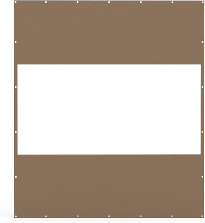 Domi Heavy Duty Outdoor Clear Panel Curtain, 18 oz Waterproof PVC Polyester Curtain, Weather Resistant & Tearproof for Patios, Gazebos, Pergolas, Privacy Screen (8'H x 7'W, Brown)