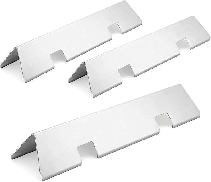 15.3 Inch Flavorizer Bars for Weber Spirit I & II 200 Gas Grill with Front-Mounted Knobs, for Spirit E210 S210 E220 S220, Stainless Steel, 3 PCS, for Weber Spirit Grill Parts 7635