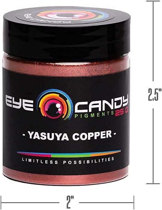 Eye Candy Pigments Premium Copper Mica Powder - Yasuya Copper (25gr) - for Epoxy, Resin, Soap, Paint, Woodworking, Acrylic Pouring, Bath Bombs, Fishing Lures - DIY Arts and Crafts Additive