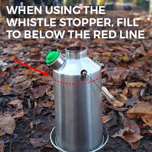 'Base Camp' Kelly Kettle® 54fl.oz. | Stainless Steel | Whistles When Boiled | Kettle & Camp Stove in one | Ultra-fast | Wood Fuelled | NO Batteries/Gas | Camping, Fishing, Scouts, Picnics, Emergencies