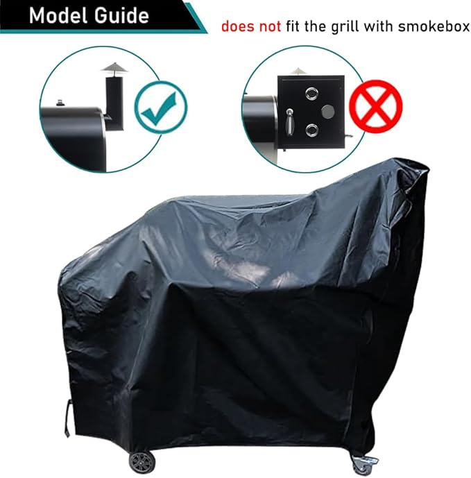 ZJYWSCH Grill Cover for RecTec Flagship 1100 1600 RT-700 RT-1250 RT-680 Wood Pellet Grill Smoker Outdoor Waterproof for Rec Tec 680 700 1250 1600 Pellet Grill Cover Heavy Duty