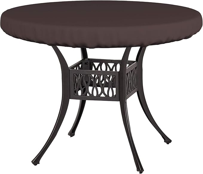 Covers & All Round Table Top Cover, 12 Oz Waterproof UV & Weather Resistant Patio Table Cover, Outdoor Table Cover for Patio Outdoor Furniture & Coffee Table (60" Dia x 4" H Inches, Coffee)