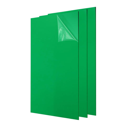 uxcell 3Pcs Acrylic Sheets 12x6 Inch Acrylic Panel 1/8 Inch-3mm Plastic Board for Picture Frames Sign Holders DIY Display Projects Craft, Green