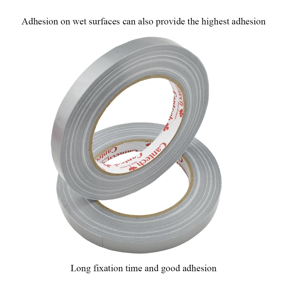 HAHIYO Silver 0.5Inch Wide Floral Tape, Waterproof Florist Tape Flower Wrap Adhesive Waterproof Decorative Tape for Bouquet Stem Wrapping Flower Arranging and Floral Craft, 2Rolls 200Feet/66Yard