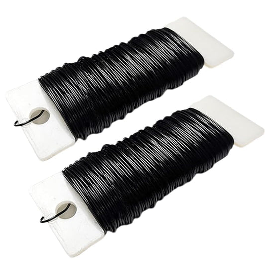 76Yards 26Gauge Black Metal Floral Wire Flexible Paddle Florist Garden Wire for Flower Arrangement,Crafts,Christmas Wreaths Tree,Garland.