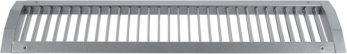 Repa Market 25" x 5" Inch Air Grille for Round Spiral Ducts - Adjustable Single Louvre Blade - Galvanized Ventilation Cover - Side Fit Round Surface Canal Ducting from 9.84" to 35.43" Inches