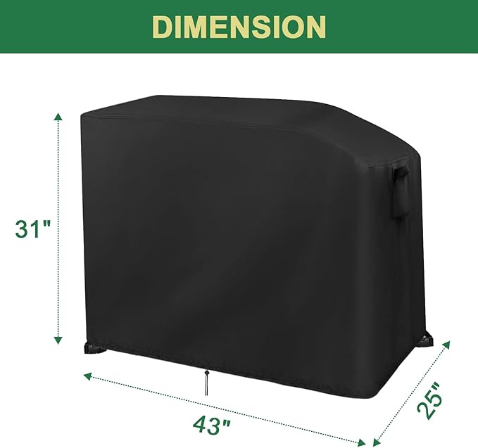 42 in Flat Top Grill Cover Waterproof for Cuisinart Flat Top 2 Burner Griddle CGG-0028, 42 inch Weatherproof Cover for Outdoor Griddle, Waterproof Propane griddles Covers for Gas Grill