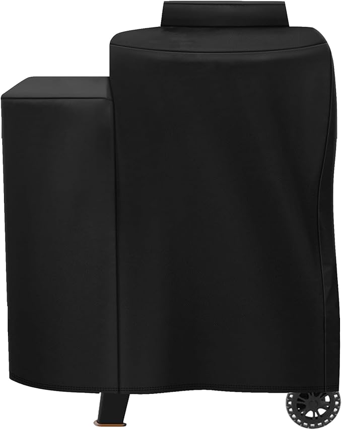 Grill Cover for Pit Boss Phoenix 376 Pellet, Heavy Duty 600D Waterproof for PitBoss Onyx Edition Phoenix Kettle Pellet Charcoal Grill Smoker Cover Accessories, Black