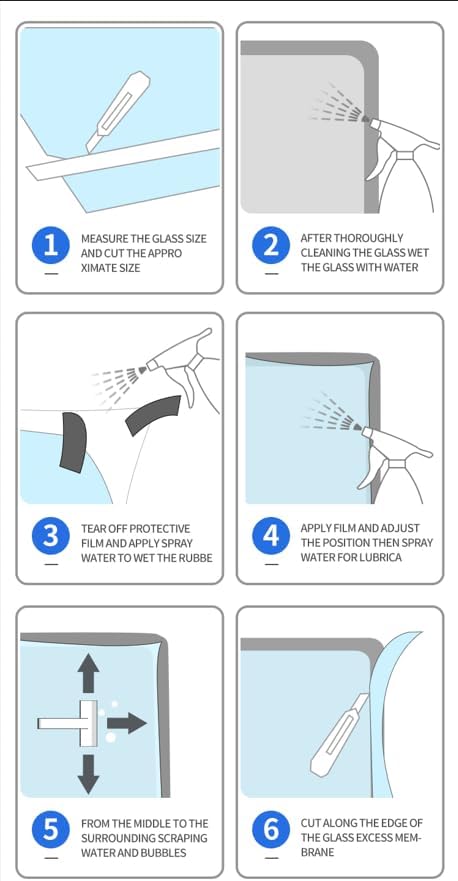 UV 99% Security and Safety 4 Mil Clear Window Film Shatterproof Anti Shatter Tempered Glass Film for Home and Office Windows (Clear, 36 in x 50 FT)