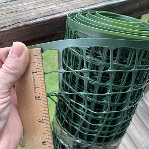 BOEN Garden Fence Temporary Barrier Outdoor Fence for Dog, Rabbit or Deer, Garden Netting Plastic Mesh Plant Protection (4' x 75', Green)
