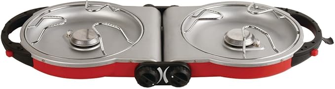 Coleman Fold ‘N Go 2-Burner Propane Stove, Dual Adjustable Burners with 20,000 BTUs of Power & InstaStart Ignition, Great for Camping, Tailgating, Grilling, & More