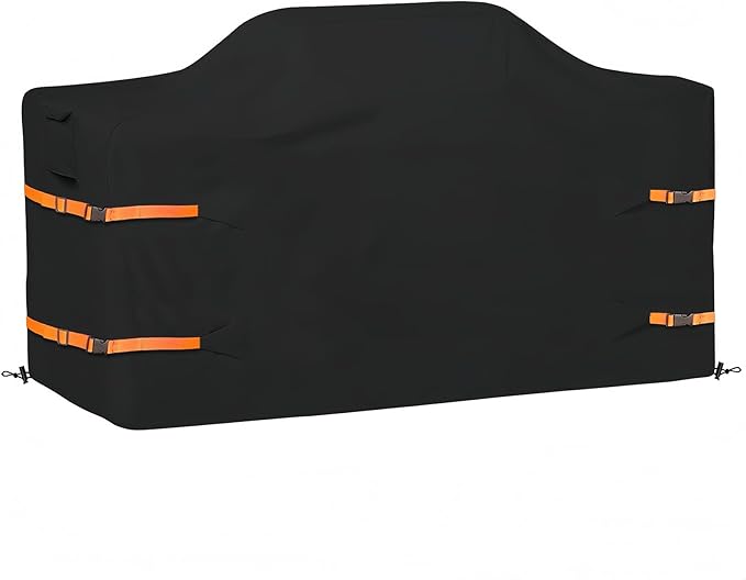 86 in Island Grill Cover,86 Inch Island BBQ Grill Head Cover,Heavy Duty Waterproof Outdoor Grill Cover,Black