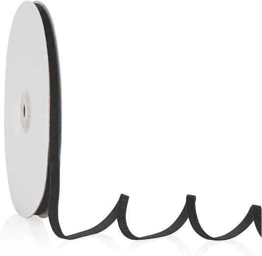 1/4" X 20 Yards Black Velvet Ribbon for Christmas Tree Wreath Decoration Handmade Crafts Ornaments Gift Wrapping & Bow Making